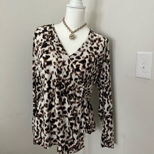 TAHARI XL blouse 🤎🖤🤍